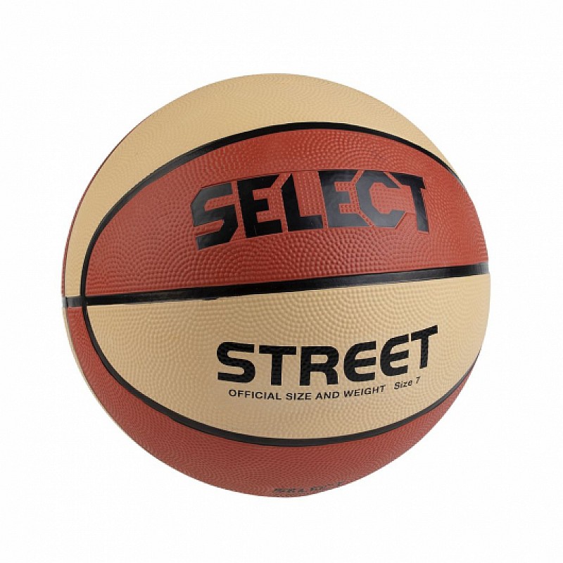 М’яч баскетбольний SELECT Street Basket  корич/помаранч, 5 фото товару