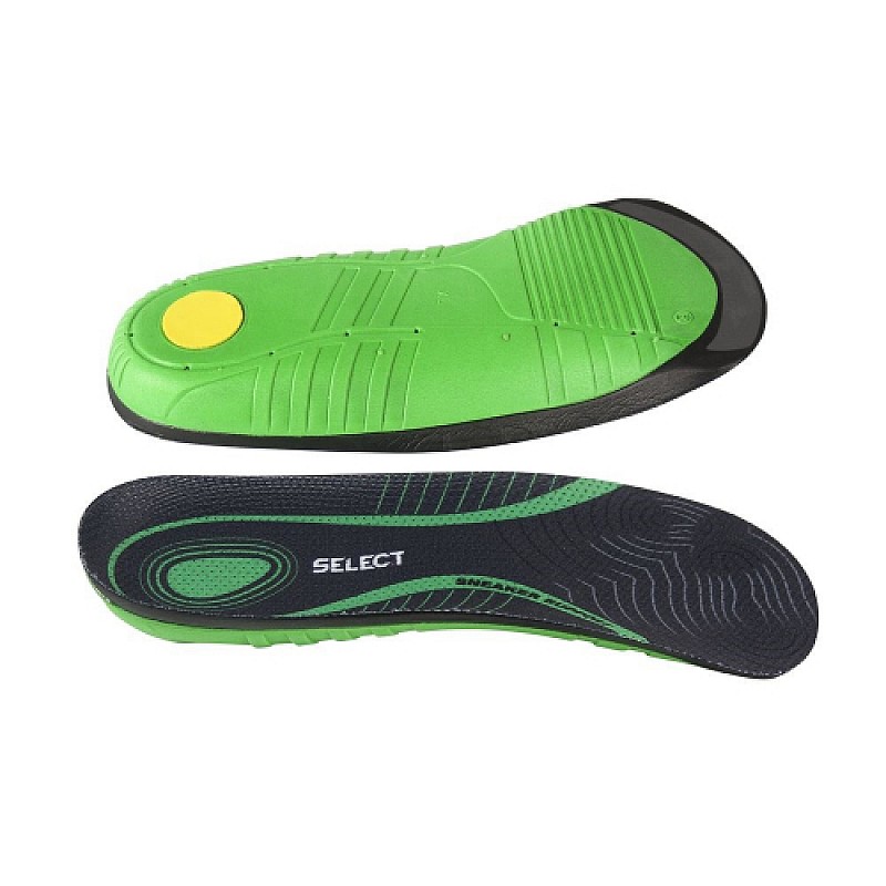 Стельки SELECT Sneaker Support (019) чорн/зелений лайм, S