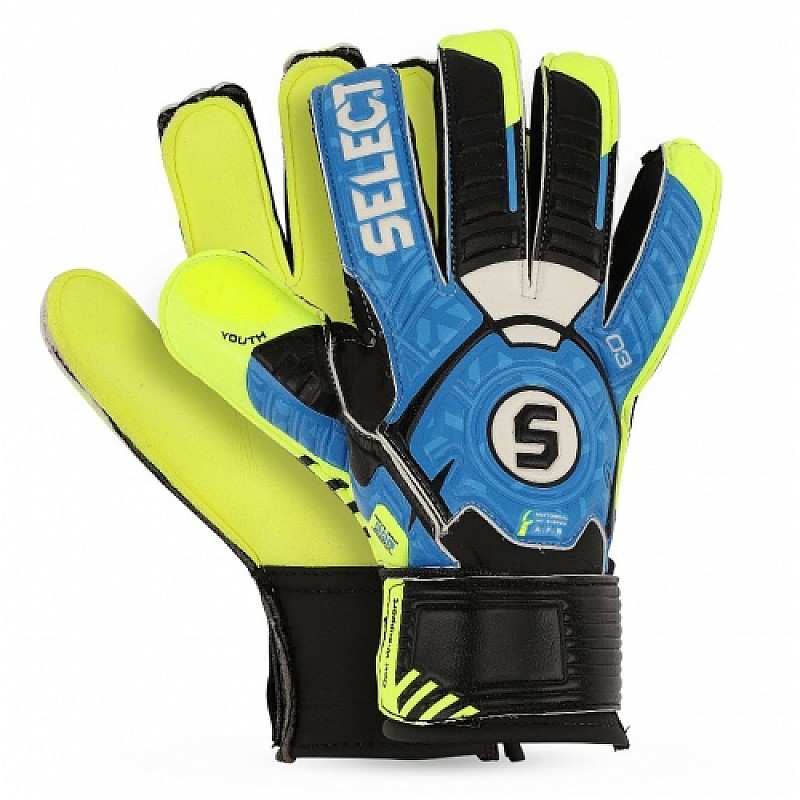 Вратарские перчатки SELECT 03 Youth  синій/жовт/чорний, 4 фото товара