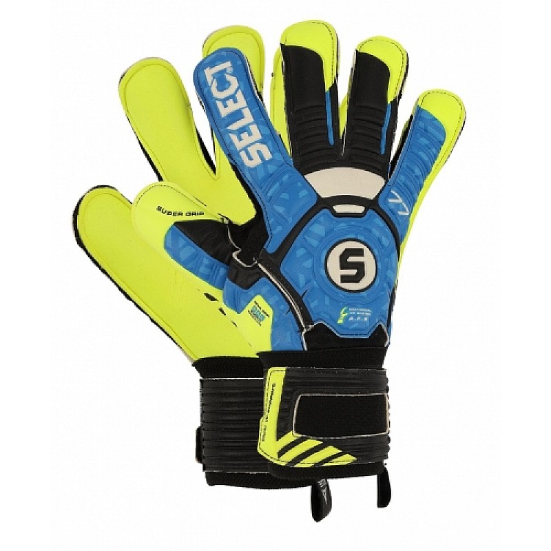 Вратарские перчатки SELECT 77 Super Grip  син/жовт/чорн, 10,5 фото товара