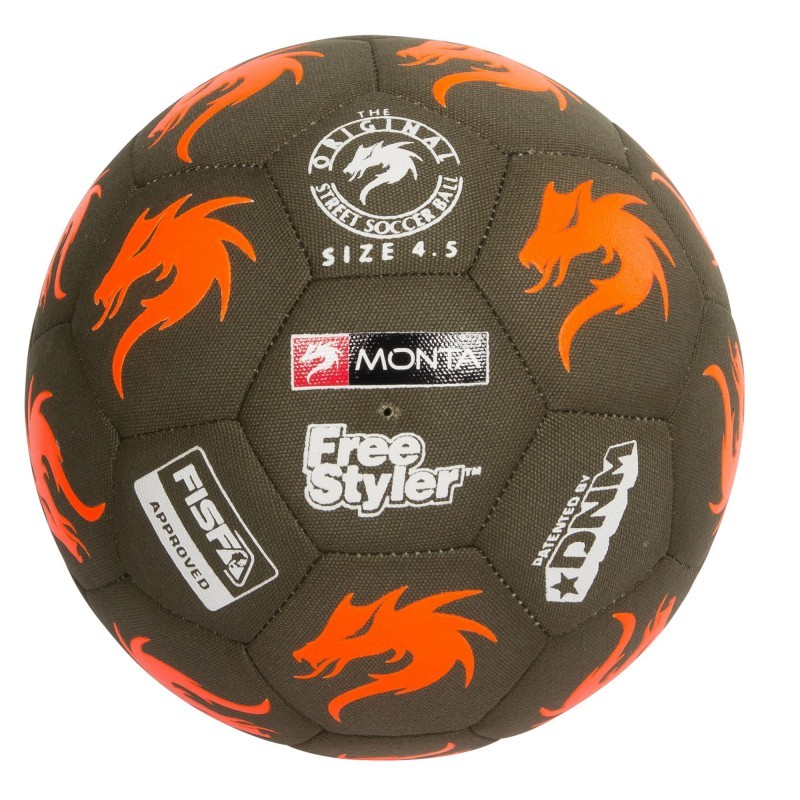 Мяч для футбольного фристайлу Select Monta Freestyler  чорн/помаранч, 4,5 фото товару