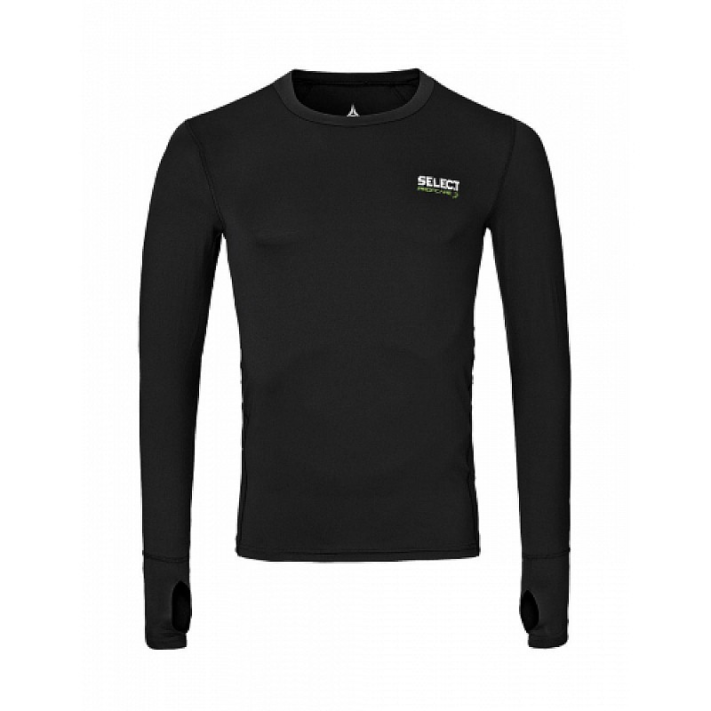 Термофутболка SELECT Compression shirt with long sleeves 6902  чорний, L фото товару