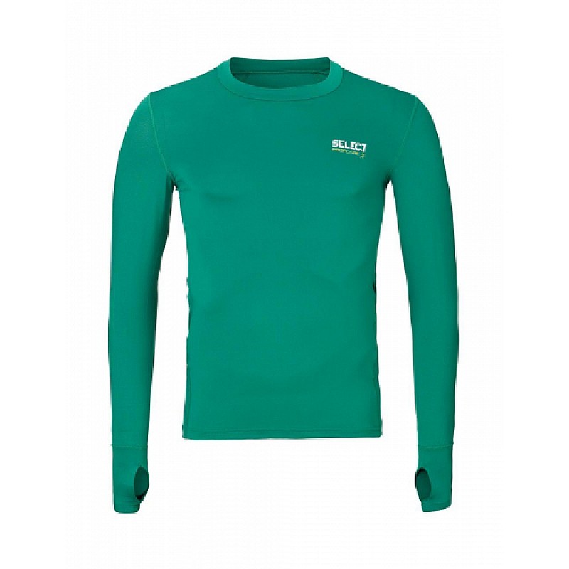 Термофутболка SELECT Compression shirt with long sleeves 6902  зелений, L фото товару