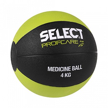 Мяч медицинский SELECT Medicine ball чорн/салатовий, 4кг