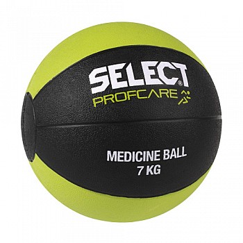 Мяч медицинский SELECT Medicine ball чорн/салатовий, 7кг