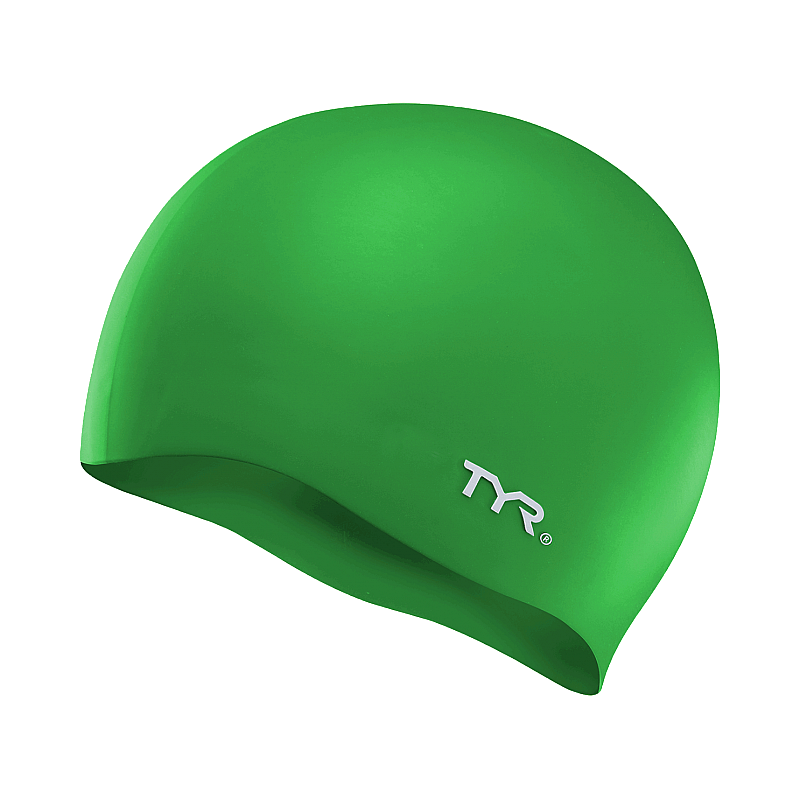 Шапочка для плавання TYR Wrinkle Free Silicone Swim Cap, Green, Onesize, Green