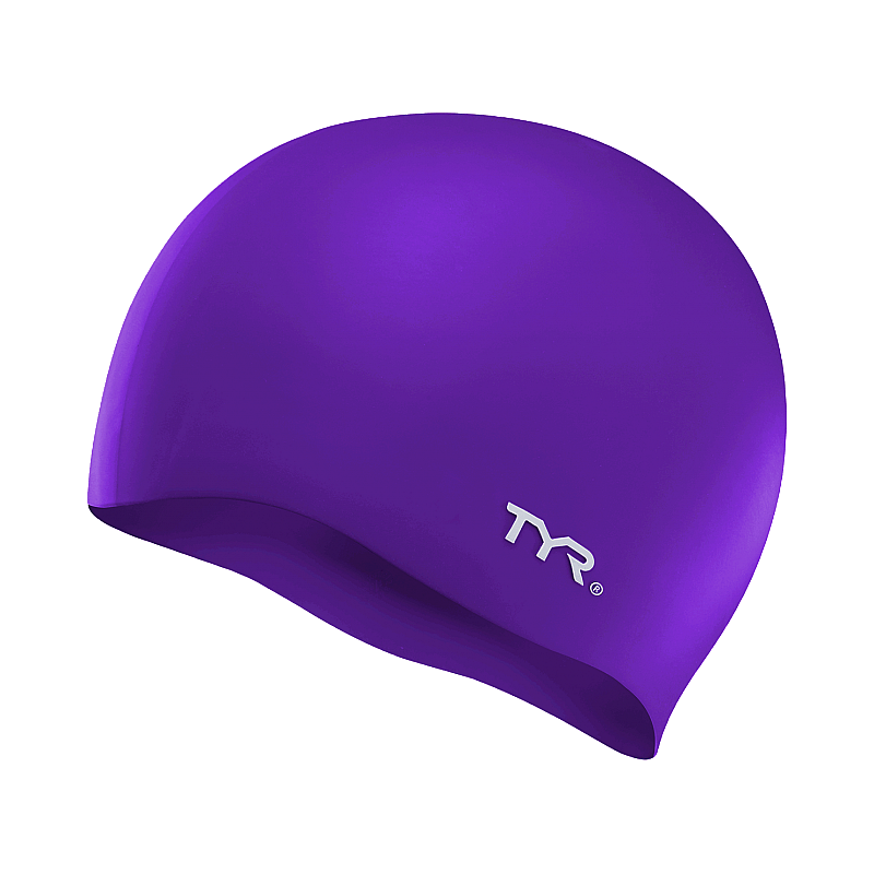 Шапочка для плавання TYR Wrinkle Free Silicone Swim Cap, Purple, Onesize, Purple