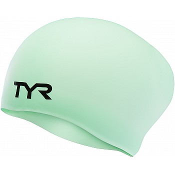 Шапочка для плавання TYR Long Hair Wrinkle Free Silicone Cap, Mint, Onesize, Mint