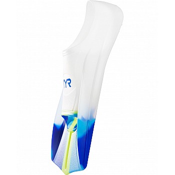 Ласти короткі TYR Stryker Silicone Fins, Blue/Yellow/Clear, M, Blue/Yellow/Clear - фото 2