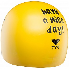 Шапочка для плавання TYR Have A Nice Day Silicone Swim Cap, Yellow, Onesize, Yellow