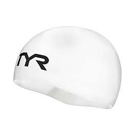 Шапочка для плавання TYR Competitor Race Silicone Cap, Білий, Onesize, White