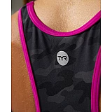 Топ жіночий TYR Women’s Blackout Camo Lyn Racerback, Black, 6, Black