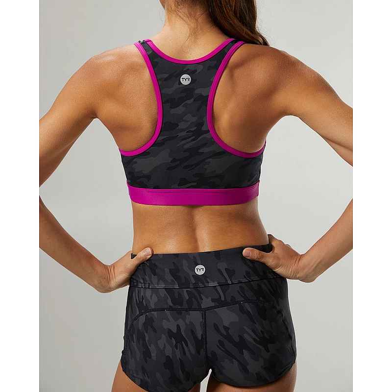 Топ жіночий TYR Women’s Blackout Camo Lyn Racerback, Black, 6, Black