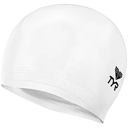 Шапочка для плавання TYR Solid Latex Jr Swim Cap, White, Onesize, White
