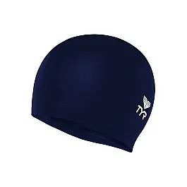 Шапочка для плавання TYR Solid Latex Jr Swim Cap, Navy, Onesize, Navy