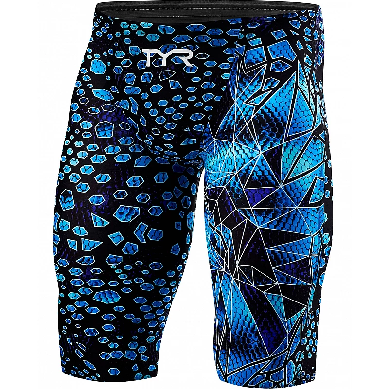 Стартові плавки TYR Men’s Avictor® Venom High Jammer, Синий, 32, BLK/BLUE