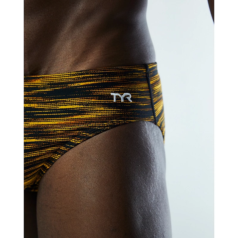 Чоловічі плавки TYR Men's Fizzy Racer, Black/Gold, 28, Black/Gold
