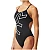 Купальник TYR Biglogo Cutoutfit, Чорный, 32, Black/White