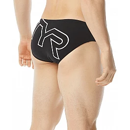 Чоловічі плавки TYR Men’s Big Logo Racer, Черный, 36, Black/White