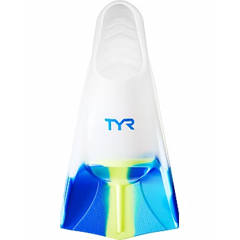 Ласти короткі TYR Stryker Silicone Fins, Blue/Yellow/Clear, M, Blue/Yellow/Clear