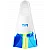 Ласти короткі TYR Stryker Silicone Fins, Blue/Yellow/Clear, M, Blue/Yellow/Clear