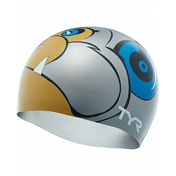 Шапочка для плавання TYR Bark Jams Swim Cap, Grey, Onesize, Grey