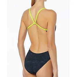 Купальник TYR Training Sandblasted Womens Cutoutfit, Чорный, 36, Black