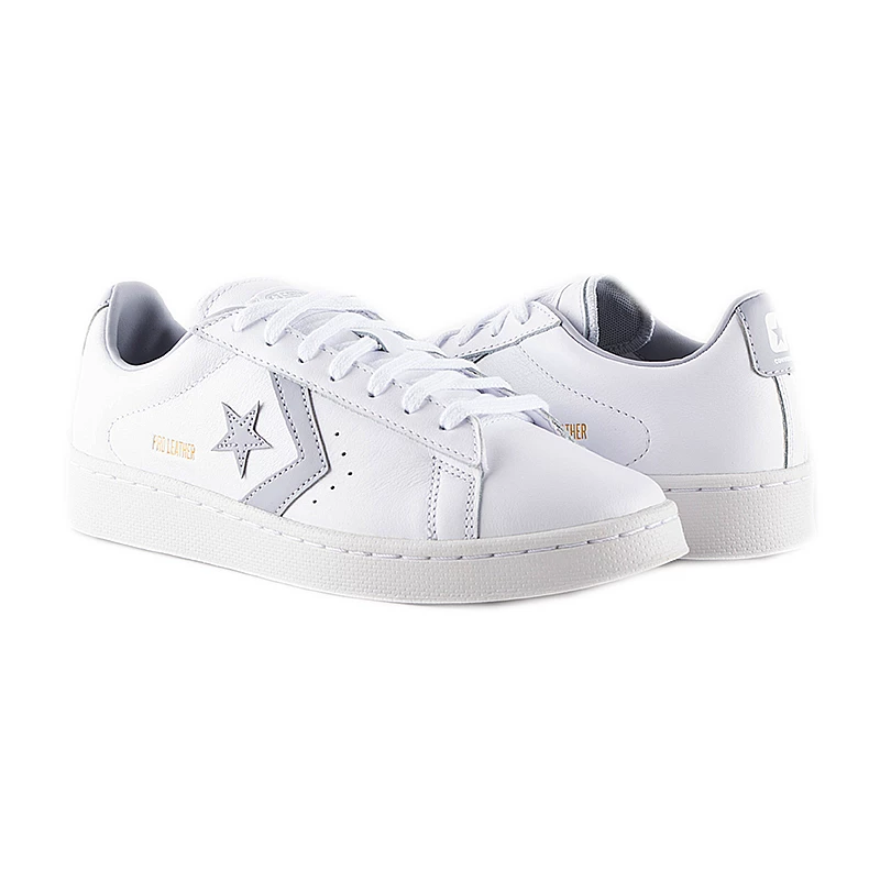 Кеди Converse PRO LEATHER OX Унісекс р.42 Сірий/Білий