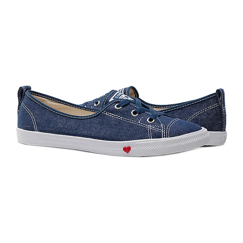 Кеди Converse CTAS BALLET LACE SLIP INDIGO/WHITE Жінки р.36 Білий/Синій