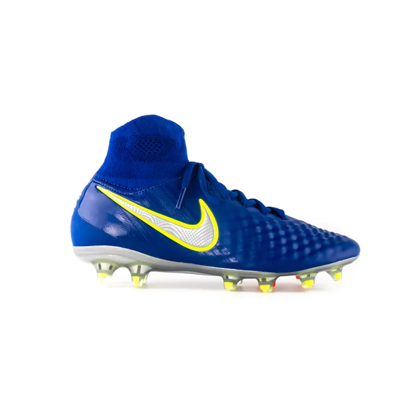 Бутси Nike MAGISTA OBRA FG JR Унісекс (8-15) р.36.5 Салатовий/Синій