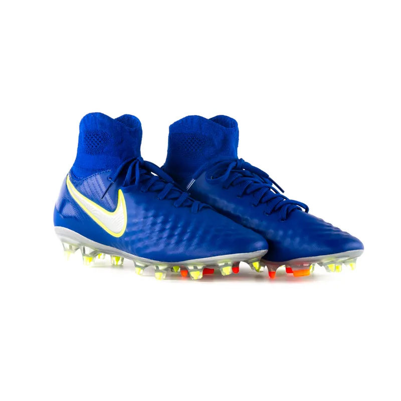 Бутси Nike MAGISTA OBRA FG JR Унісекс (8-15) р.36.5 Салатовий/Синій