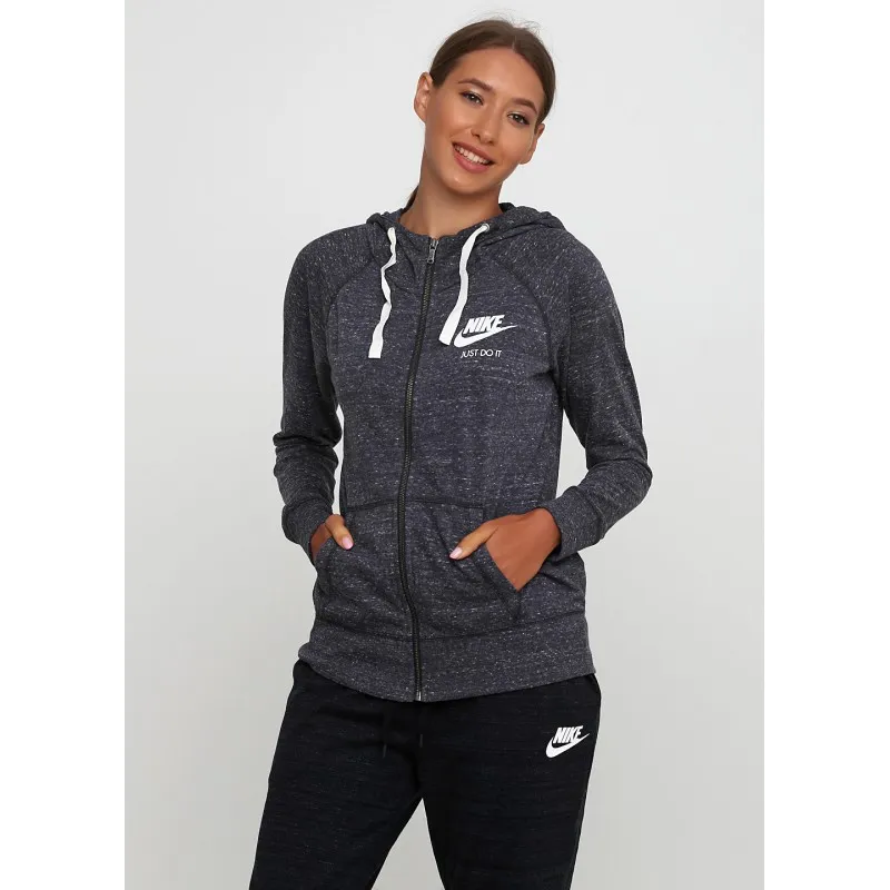 Кофта Nike W NSW GYM VNTG HOODIE FZ Жіноча р.L Сірий