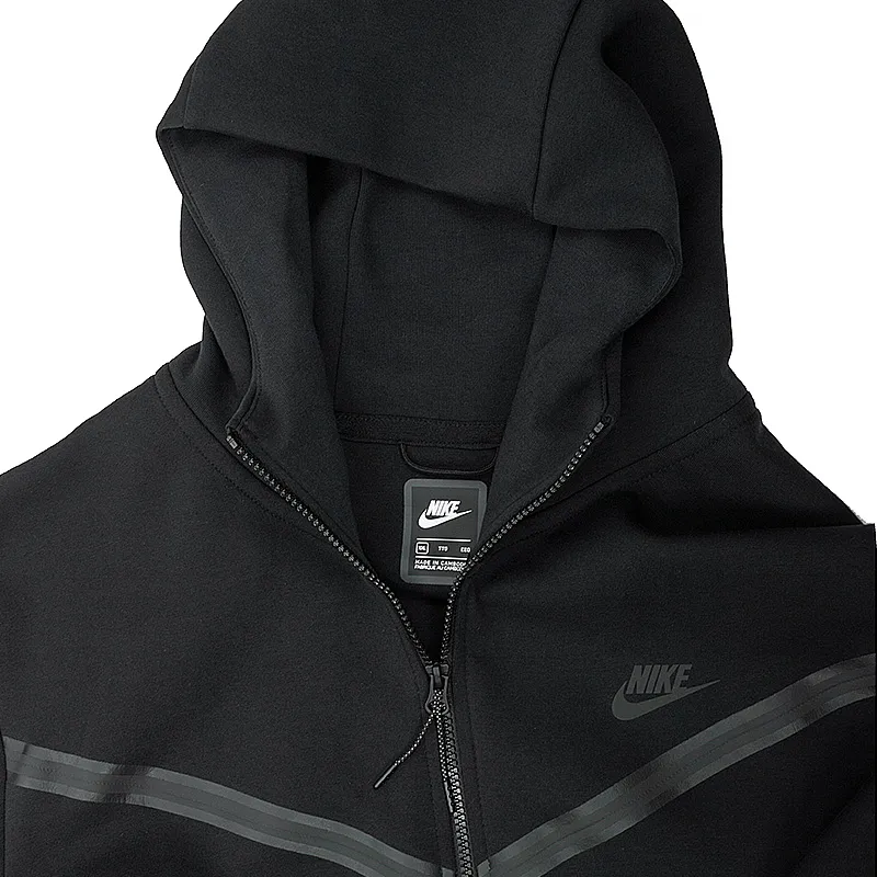 Толстовка Nike M NSW TCH FLC HOODIE FZ WR Чоловіки р.2XL Чорний