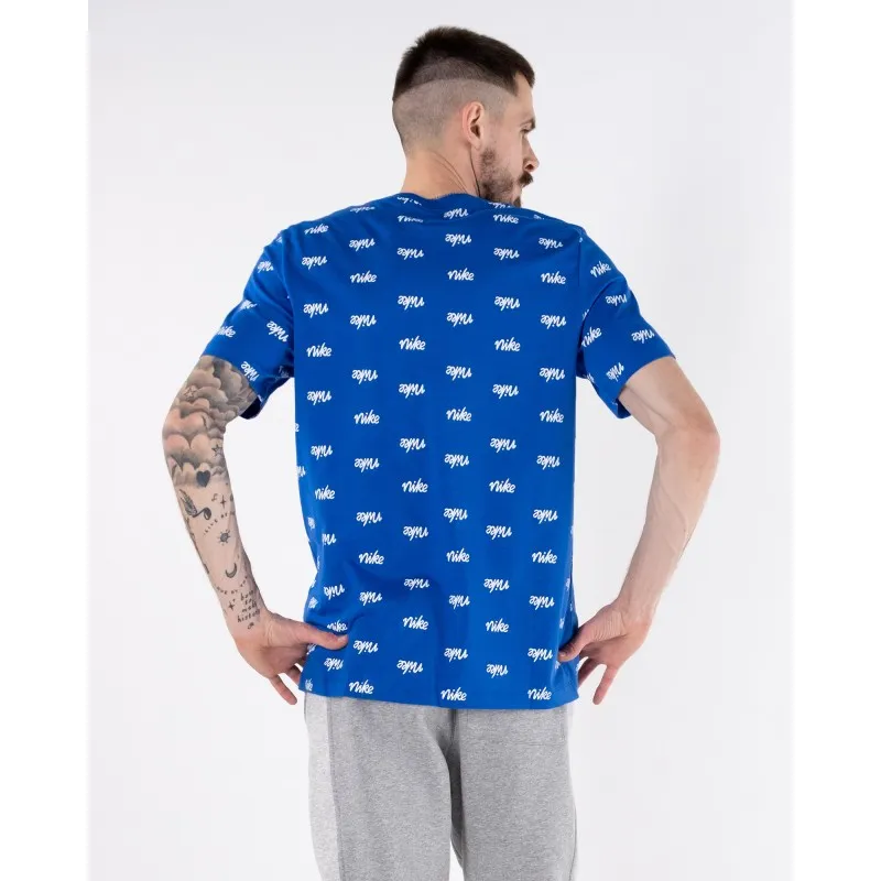 Футболка Nike M NSW TEE PRINTED CLUB LBR Чоловіча р.S Синій