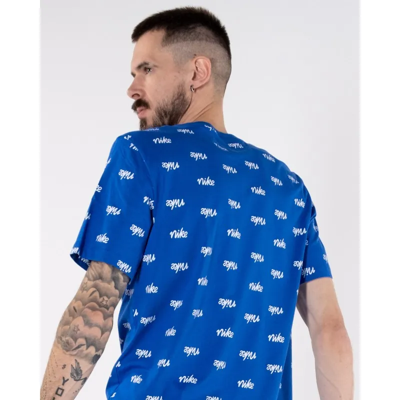 Футболка Nike M NSW TEE PRINTED CLUB LBR Чоловіча р.S Синій