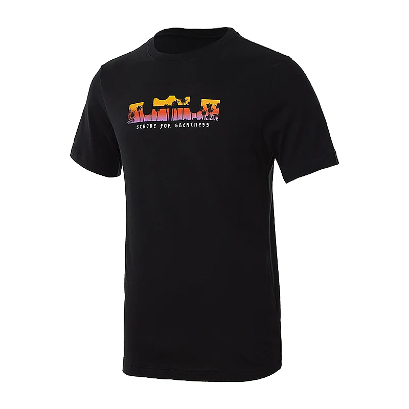 Футболка Nike LBJ M NK DRY LOGO SS TEE Чоловіки р.M Комбінований/Чорний