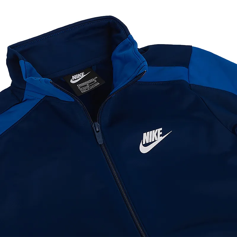 Костюм Nike U NSW HBR POLY TRACKSUIT Унісекс дитячий (8-15) р.L Синій/Білий