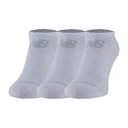 Шкарпетки New Balance Prf Cotton Flat Knit No Show 3 Pair Унісекс р.39-42 Сірий/Білий