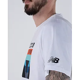 Футболка New Balance Gr Heathertech Чоловіча р.S Білий