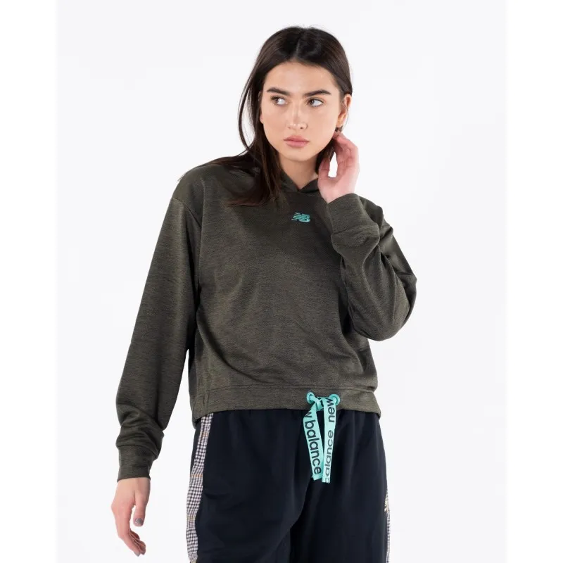 Худі New Balance Relentless Cinched Hem Жіноча р.XS Зелений/Бірюзовий