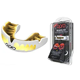 Капа OPRO Power-Fit Bling-Teeth Series White/Gold