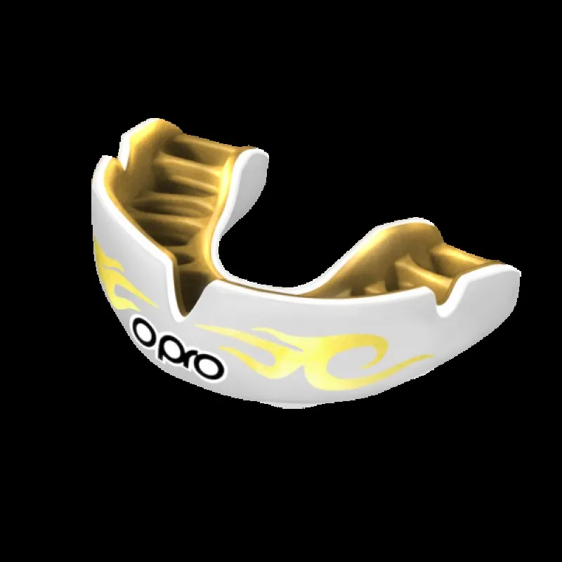 Капа OPRO Power-Fit Bling-Urban Series White/Gold фото товару