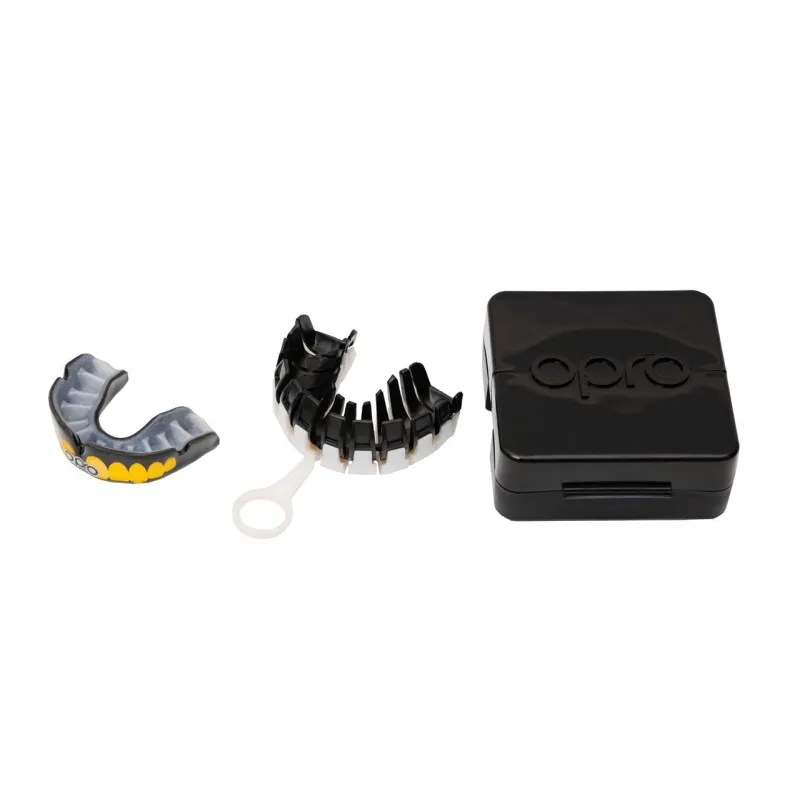 Капа OPRO Power-Fit Bling-Teeth Series Black/White фото товару