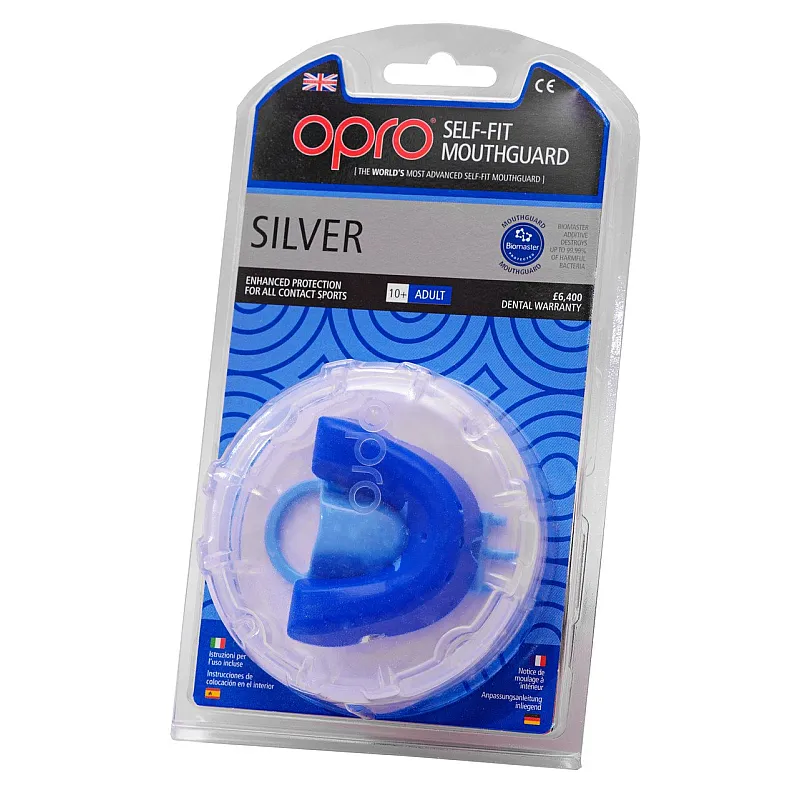 Капа OPRO Silver Blue/Light Blue фото товару