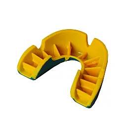 Капа OPRO Silver Green/Gold