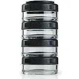 Контейнер спортивный BlenderBottle GoStak 4*40ml Black (ORIGINAL) фото товару