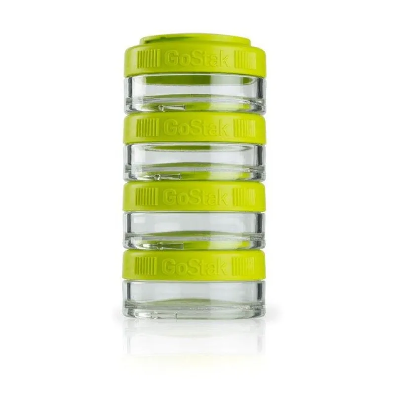 Контейнер спортивный BlenderBottle GoStak 4*40ml Green (ORIGINAL) фото товару