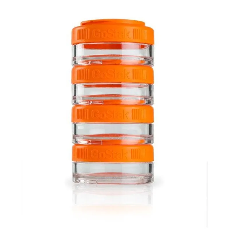 Контейнер спортивный BlenderBottle GoStak 4*40ml Orange (ORIGINAL) фото товару