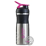 Спортивная бутылка-шейкер BlenderBottle SportMixer Stainless Steel Pink 820мл (из нержавеющей пищевой cтали) фото товара
