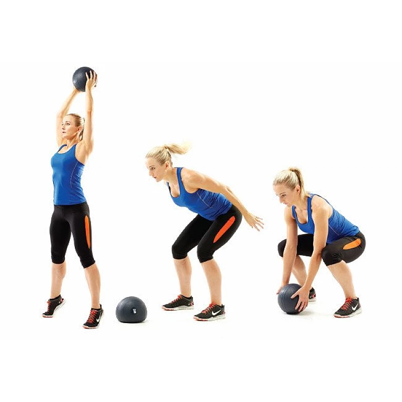 Мяч SlamBall для кросфита и фитнеса Power System PS-4114 3кг рифленый фото товару